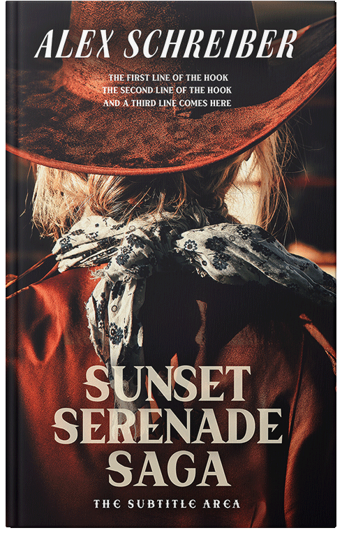 Front view of My Pink #15379 - Premade Western Book Cover