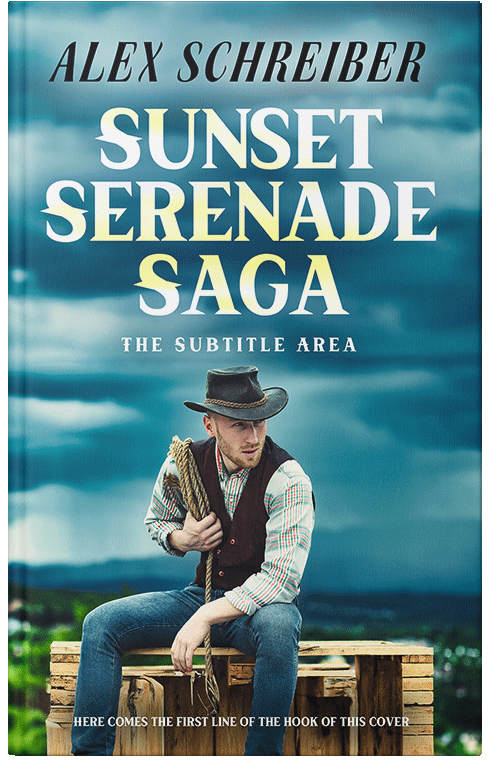 Front view of Calypso #15382 - Premade Action & Adventure Book Cover