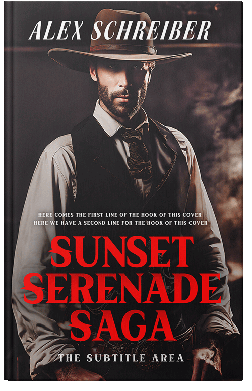 Front view of Premade Action & Adventure Book Cover - Chestnut Rose