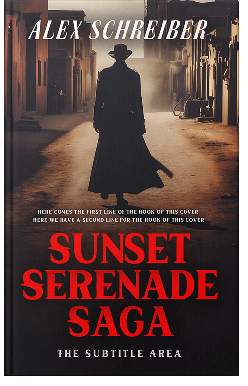 Front view of Premade Action & Adventure Book Cover - Chestnut Rose