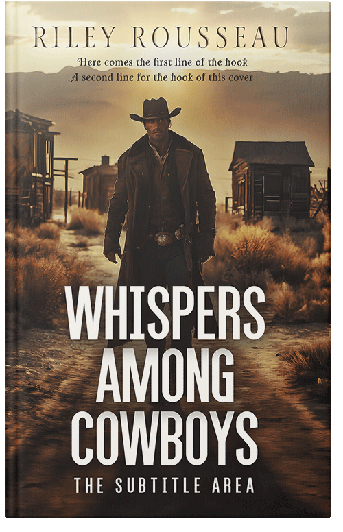 Front view of Premade Action & Adventure Book Cover - English Walnut