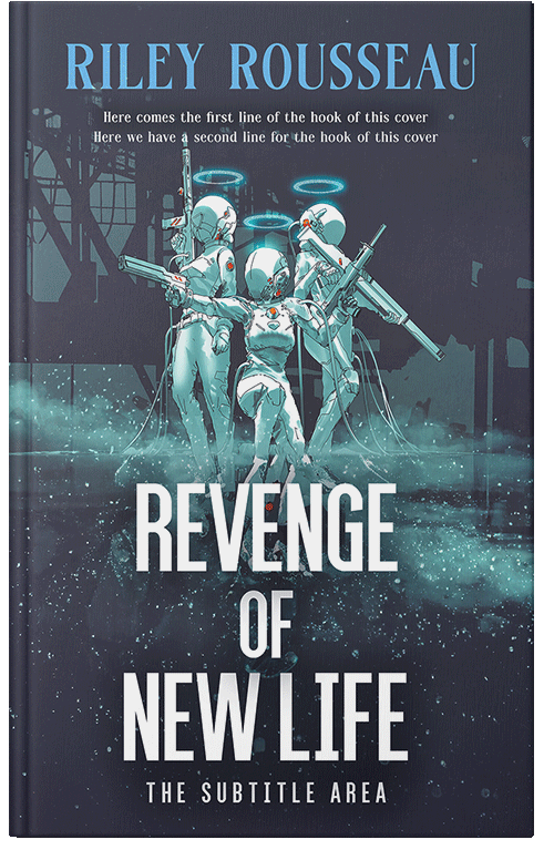 Front view of Bright Gray #15438 - Premade Science Fiction Book Cover