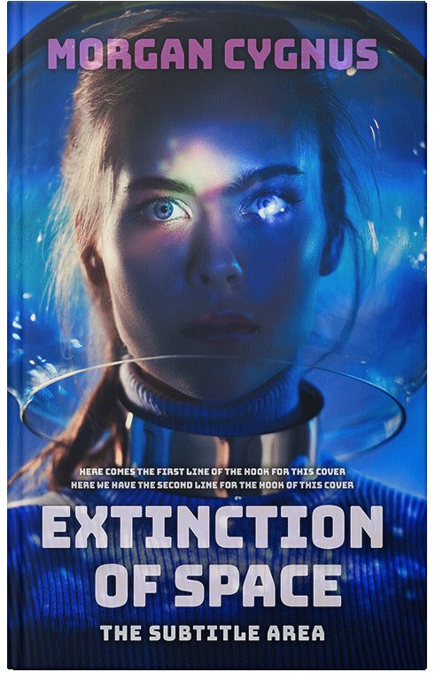 Front view of Pink Swan #15442 - Premade Science Fiction Book Cover