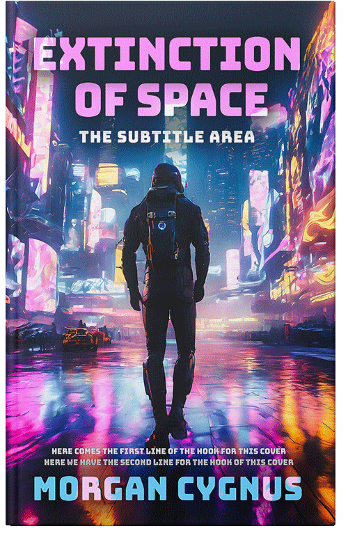 Front view of Premade Science Fiction Book Cover - Light Orchid