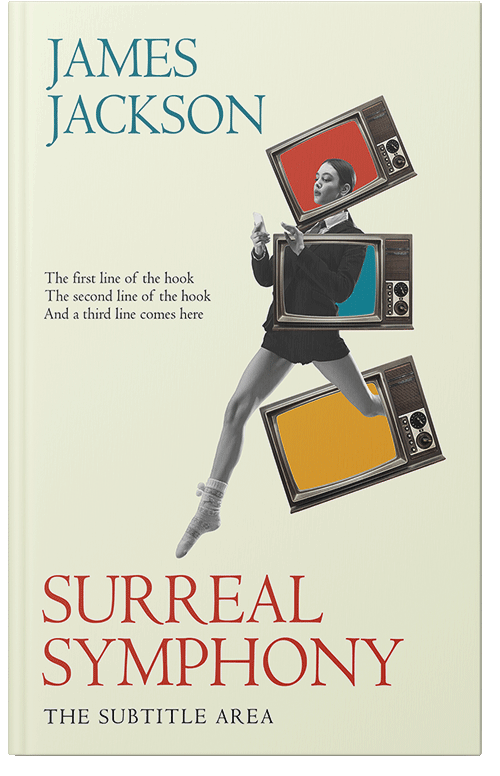 Front view of Coconut Cream #15521 - Premade Abstract Book Cover