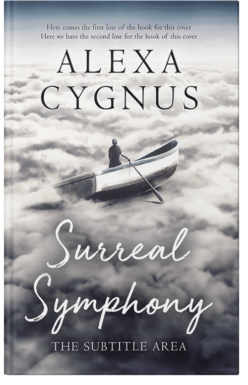 Front view of Quill Gray #15533 - Premade Abstract Book Cover