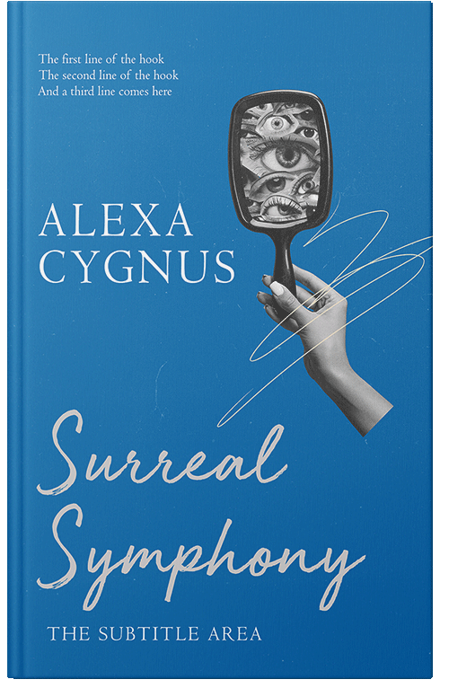 Front view of Denim #15541 - Premade Abstract Book Cover