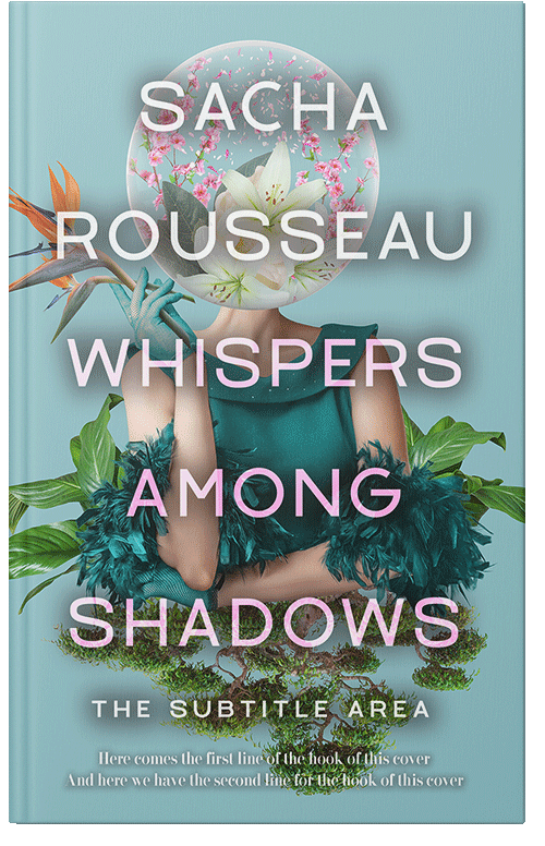 Front view of Premade Abstract Book Cover - Cascade