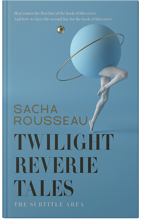 Front view of Hippie Blue #15585 - Premade Abstract Book Cover