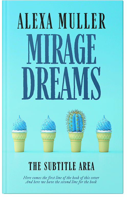 Front view of Premade Surreal Book Cover - Malibu