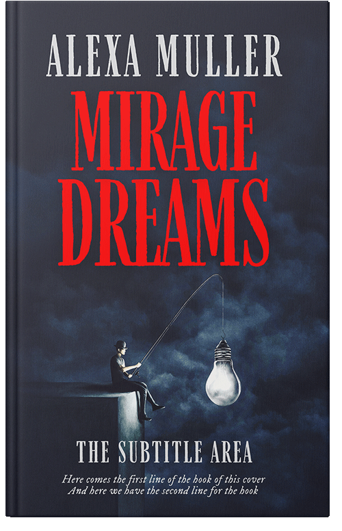 Front view of Premade Abstract Book Cover - Ebony Clay