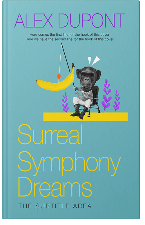 Front view of Premade Abstract Book Cover - Glacier