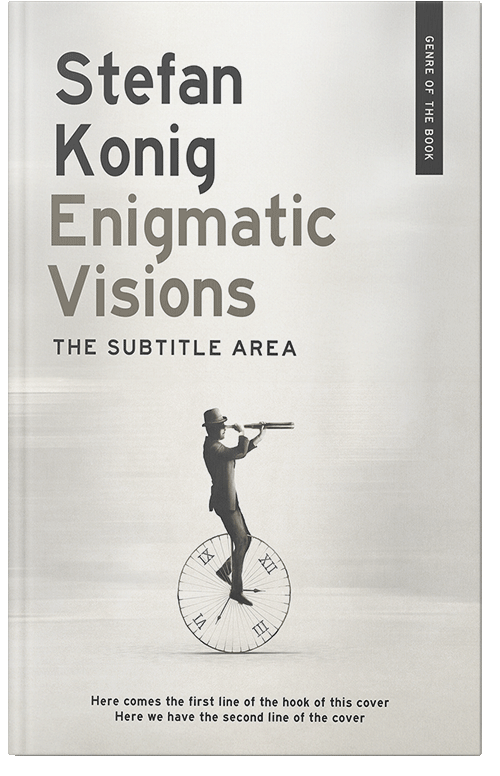 Front view of Premade Surreal Book Cover - Green White