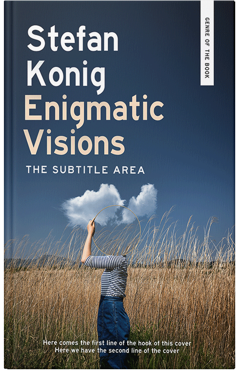 Front view of Pickled Bluewood #15614 - Premade Abstract Book Cover