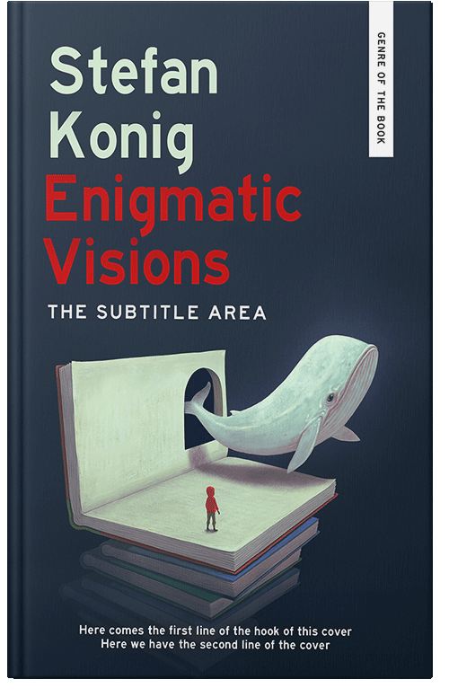 Front view of Premade Surreal Book Cover - Bison Hide