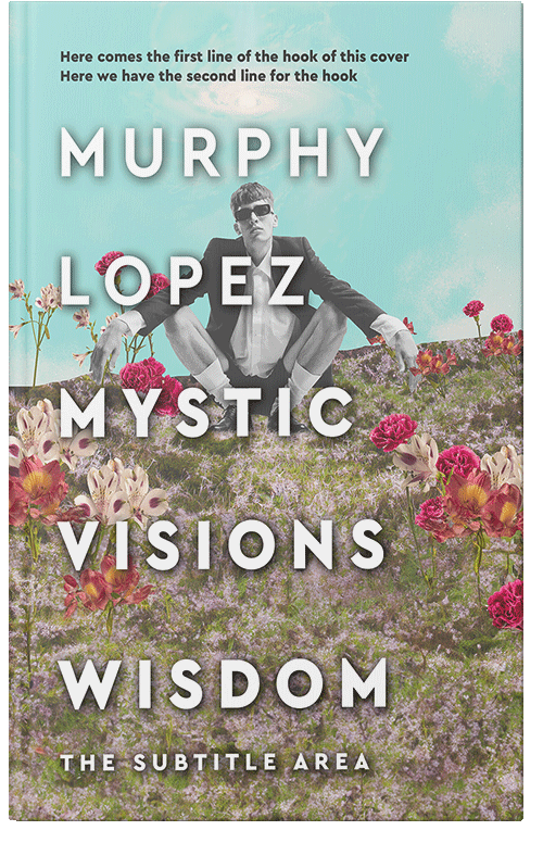 Front view of Premade Surreal Book Cover - Pewter