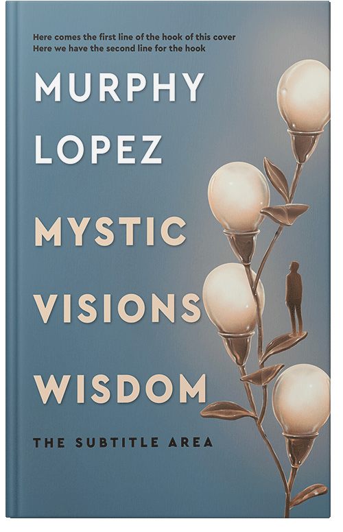 Front view of Premade Abstract Book Cover - Slate Gray