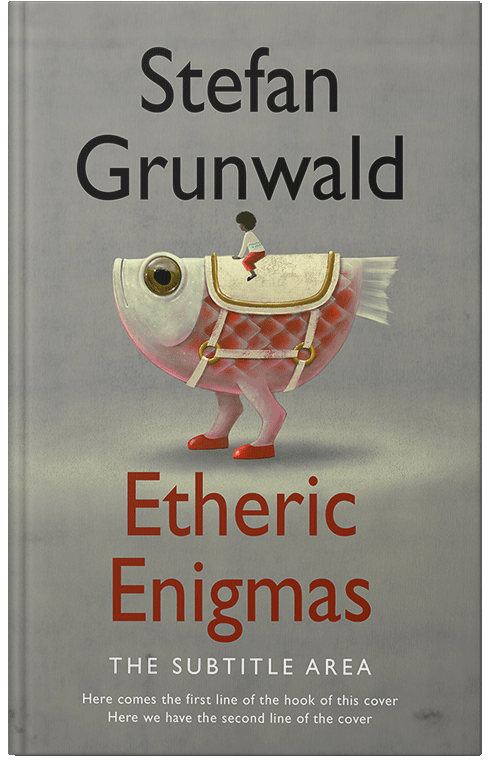 Front view of Premade Surreal Book Cover - Lemon Grass