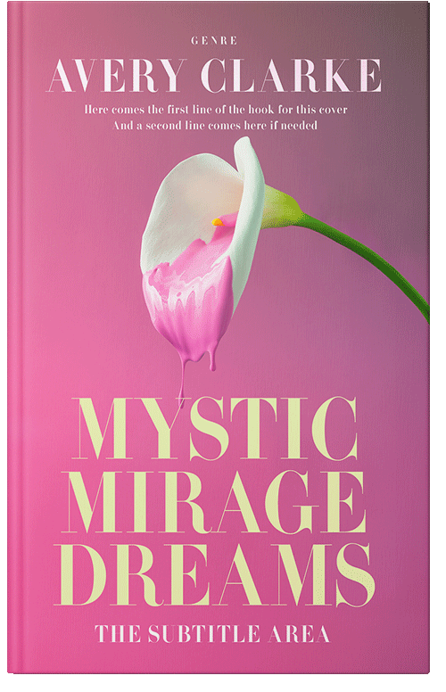 Front view of Hopbush #15653 - Premade Abstract Book Cover | BookCoverZone