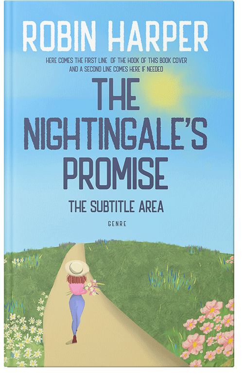 Front view of Cornflower #15668 - Premade Literary Fiction Book Cover