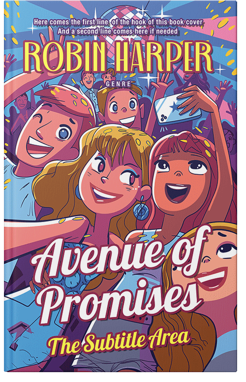 Front view of Premade Teen & Young Adult Book Cover - Cannon Pink