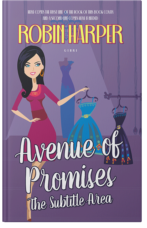 Front view of Trendy Pink #15678 - Premade Teen & Young Adult Book Cover