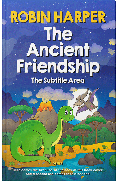 Front view of Premade Children's Book Cover - Chambray