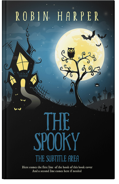 Front view of Double Colonial White #15695 - Premade Horror Book Cover