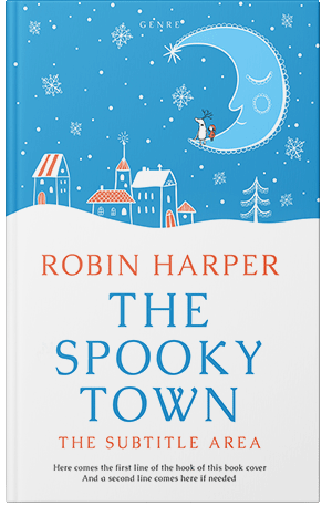 Pre Made Book Cover Curious Blue