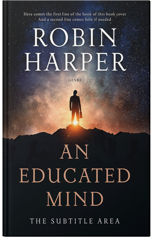 Front view of Tan #15713 - Premade Business Book Cover