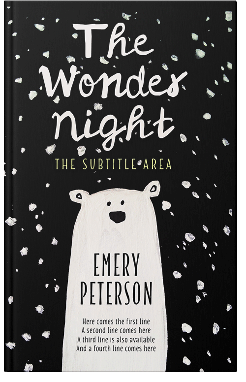 Front view of Premade Children's Book Cover - Black