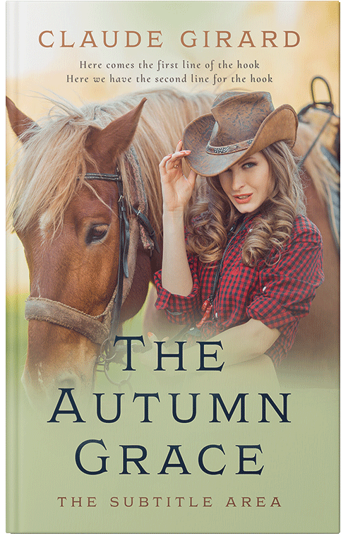 Front view of Premade Western Book Cover - Thistle Green