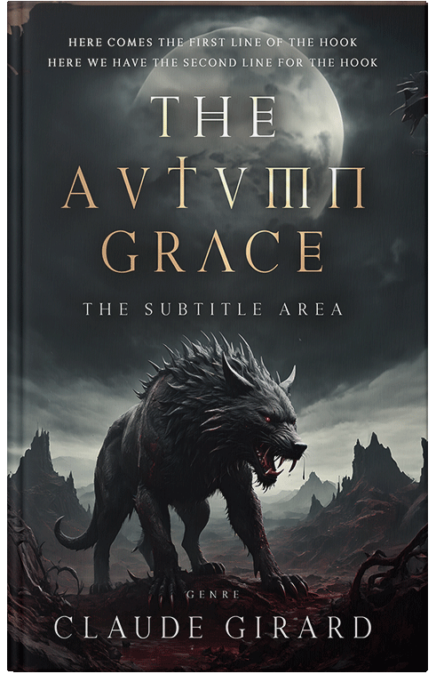 Front view of Premade Fantasy Book Cover - Shark