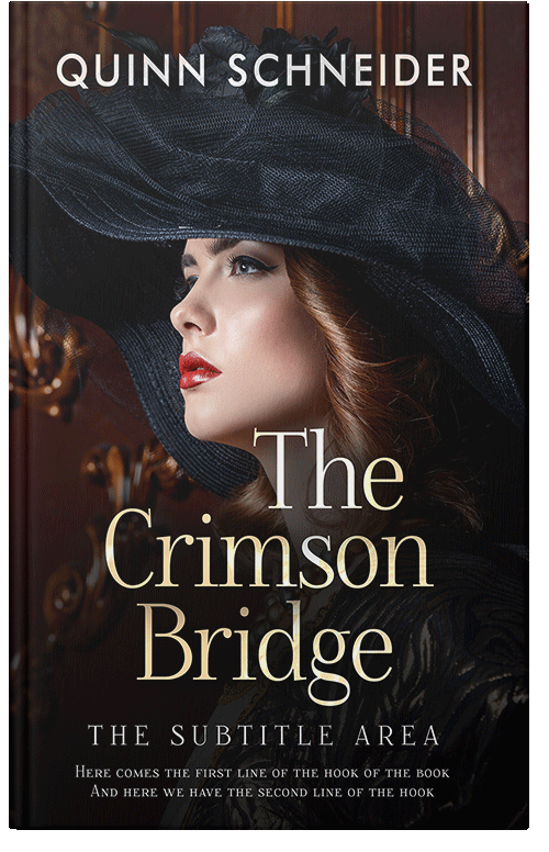 Front view of Premade Historical Book Cover - Cocoa Brown