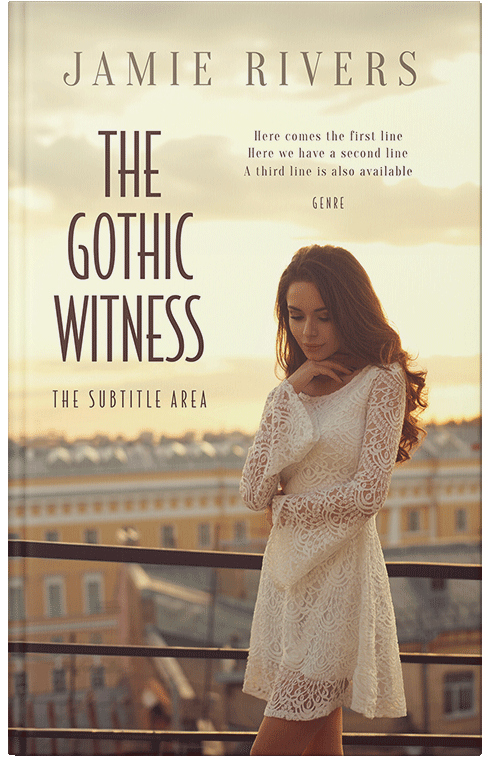 Front view of Premade Romance Book Cover - Double Spanish White