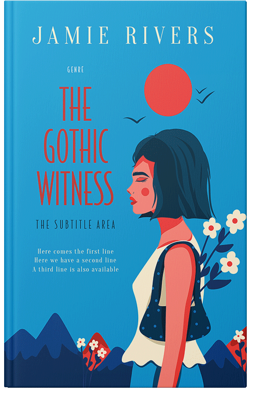 Front view of Premade Chick Lit Book Cover - Cerulean