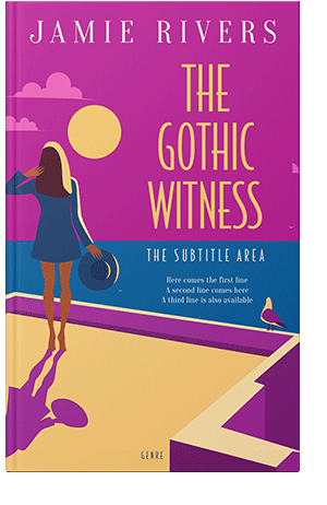 Pre Made Book Cover Red Violet