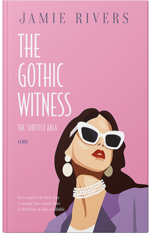 Front view of Premade Abstract Book Cover - Kobi