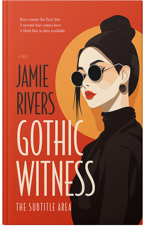 Front view of Premade Abstract Book Cover - Thunderbird