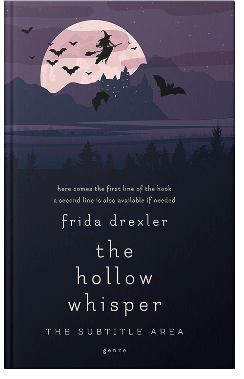 Front view of Premade Horror Book Cover - Ebony