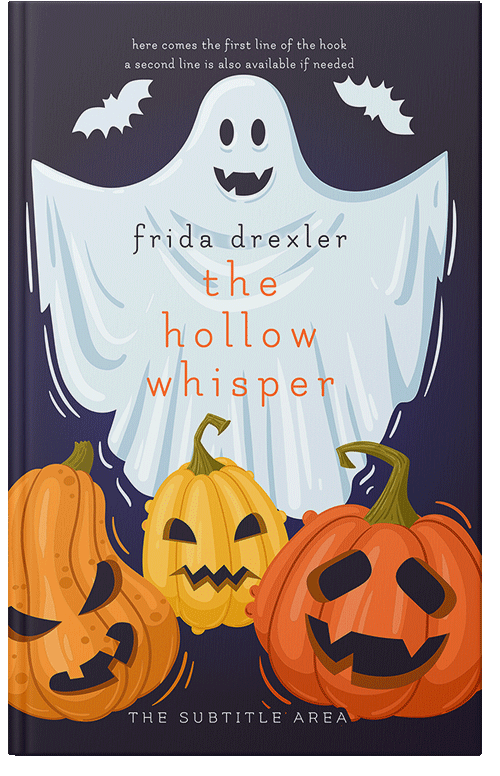 Front view of Premade Horror Book Cover - Steel Gray