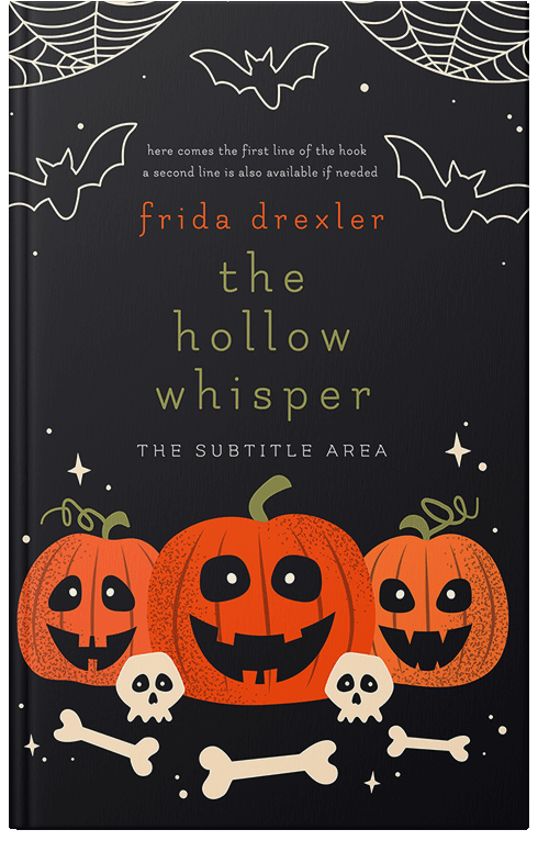 Front view of Premade Horror Book Cover - Burnt Sienna