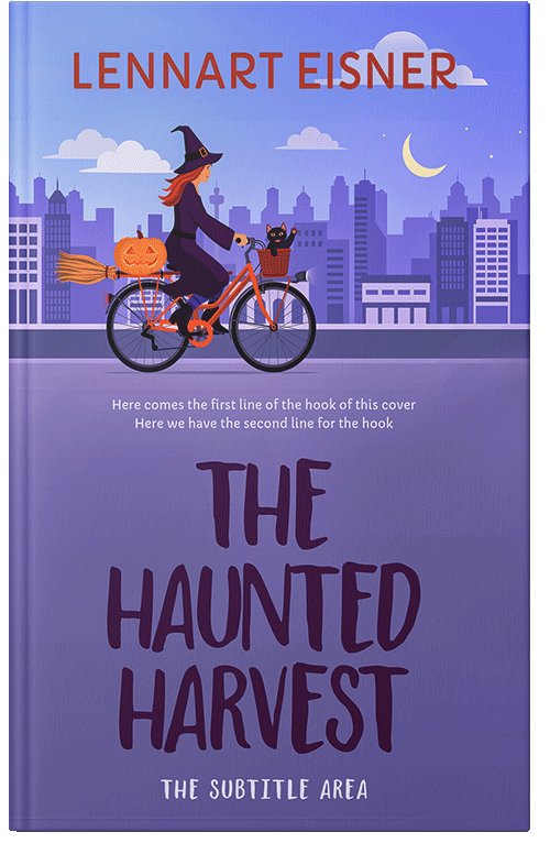 Front view of Premade Children's Book Cover - Blue Marguerite