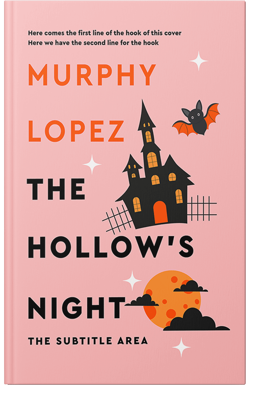 Front view of Premade Horror Book Cover - Apricot Peach