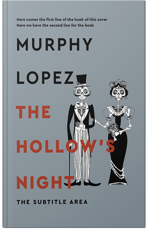 Front view of Premade Horror Book Cover - Hit Gray