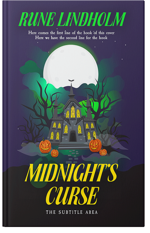Front view of Premade Horror Book Cover - Ebony Clay