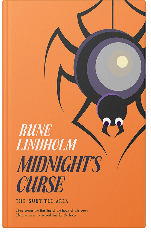 Front view of Premade Children's Book Cover - Neon Carrot