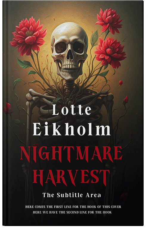 Front view of Premade Horror Book Cover - Brown Rust