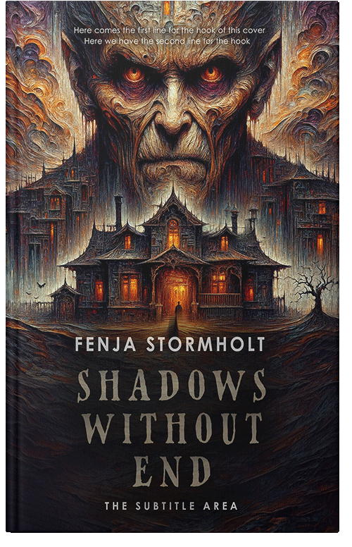 Front view of Premade Horror Book Cover - Cocoa Brown