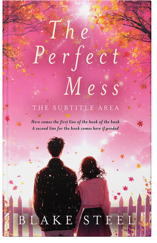 Front view of Premade Romance Book Cover - Deep Blush